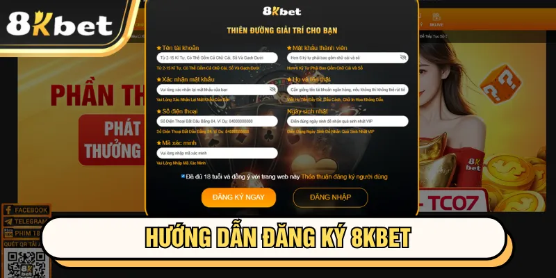 8kbet 12 Các bước mở tài khoản phút mốt tại 8kbet