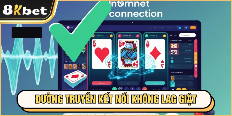 Rút tiền 8kbet 3 Đường truyền kết nối không lag giật