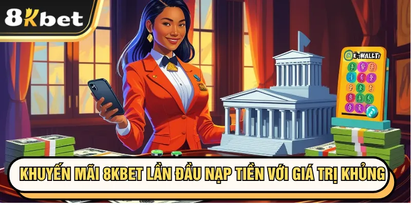 Khuyến mãi 8kbet 1 Khuyến mãi 8KBET lần đầu nạp tiền với giá trị khủng