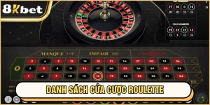 List cửa cược roulette