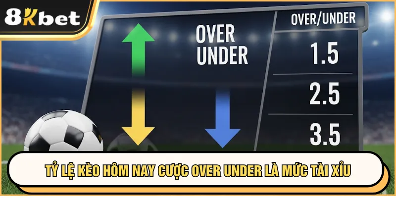 Tỷ Lệ Kèo Hôm Nay 8KBET - Căn Cứ Cược Mọi Trận Đấu 3 Tỷ lệ kèo hôm nay cược Over Under là mức tài xỉu