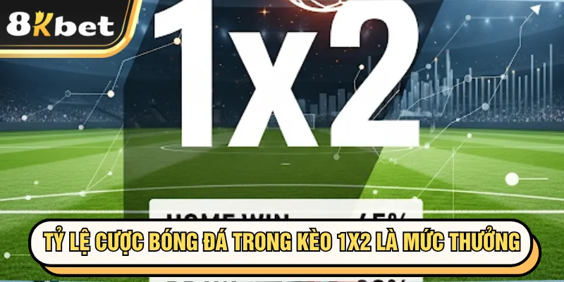 Tỷ lệ cược bóng đá trong kèo 1x2  là mức thưởng